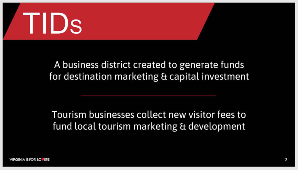 Presentation on Tourism Improvement Districts (TIDs)
