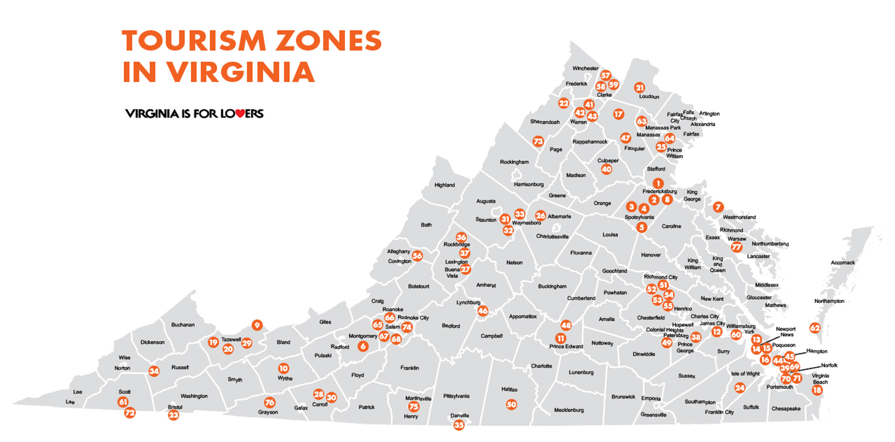 Tourism Zones Virginia Tourism Corporation